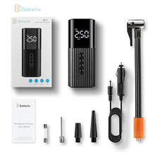 Load image into Gallery viewer, Betterliv Portable Air Pump Compressor for Car Tires, Auto Electronic Shut Tire Inflator with LCD Display and LED Light, 12V DC Digital Mini Air Pump Tires for Car, Motorcycles, Bicycles, Basketball and Other Inflatables with Pressure Gauge
